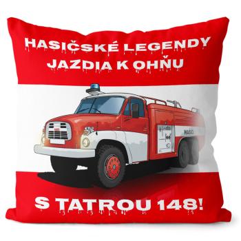 Vankúš Hasičské legendy – Tatra 148 (Veľkosť: 40 x 40 cm)