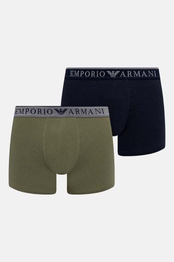 Boxerky Emporio Armani Underwear 2-pak pánske, zelená farba, 111769 4F720