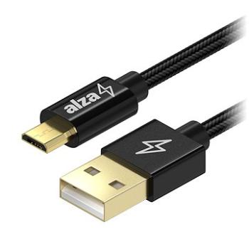 AlzaPower AluCore Micro USB 0,5 m Black (APW-CBMU0070B)