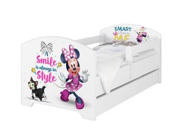 Detská posteľ Ourbaby Minnie Mouse Smart biela 140x70 cm
