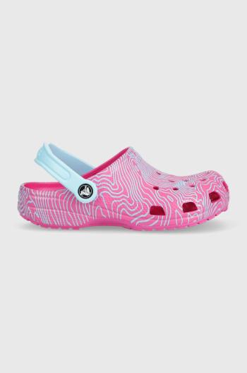 Detské šľapky Crocs ružová farba