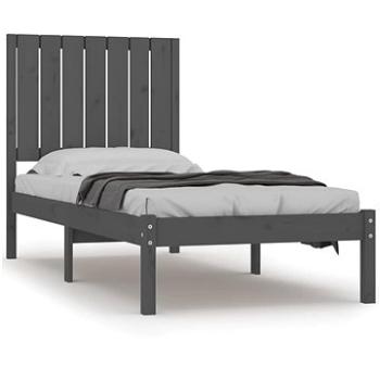 Rám postele sivý masívne drevo 75 × 190 cm Small Single, 3104375