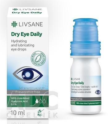 LIVSANE Očné kvapky - suché oči bez konzervantov, s 0,1% HA, 1x10 ml