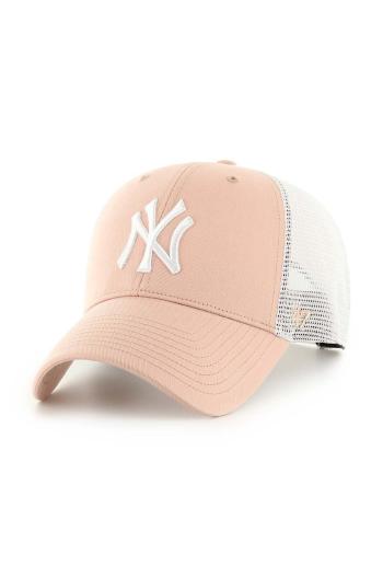 Šiltovka 47 brand MLB New York Yankees béžová farba, s nášivkou, B-BRANS17CTP-DV