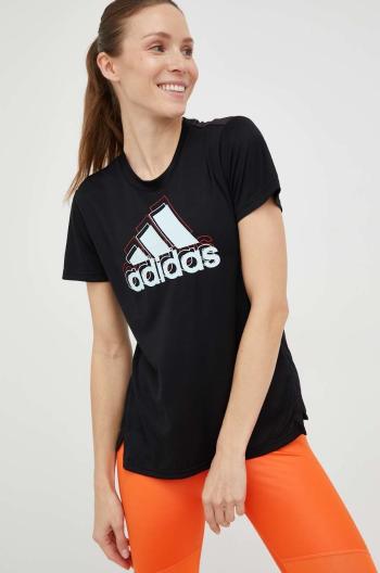 Bežecké tričko adidas Performance Brand Love čierna farba,