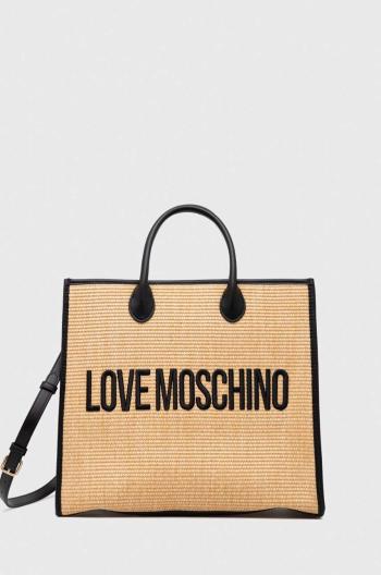 Kabelka Love Moschino béžová farba