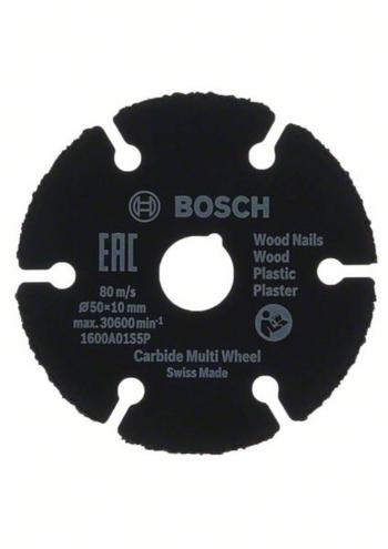 Bosch Accessories  1600A01S5X rezný kotúč rovný  50 mm 10 mm 1 ks