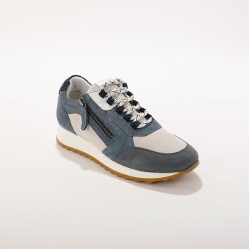 Blancheporte Kožené tenisky sneakers s kontrastnými časťami modrosivá 39