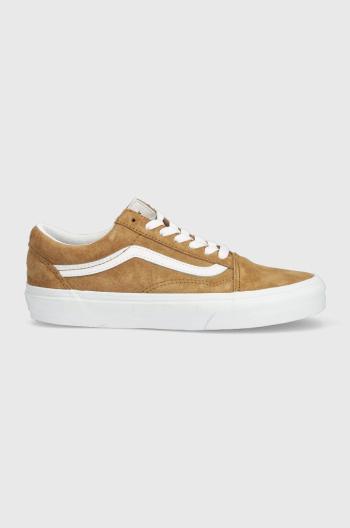 Semišové tenisky Vans Old Skool hnedá farba, VN0A5KRSTBN1