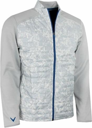 Callaway Mens Abstract Camo Printed Mixed Media Full Zip Quarry S