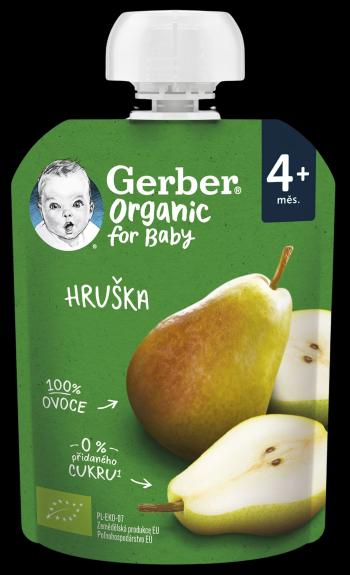 GERBER Organic vrecko hruška 100% BIO 4m+ 16 x 90 g