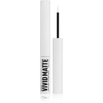 NYX Professional Makeup Vivid Matte tekuté linky na oči s matným efektom odtieň White 4 ml