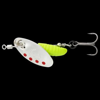 Savage gear rotačka grub spinners silver red lime - 1 3,8 g