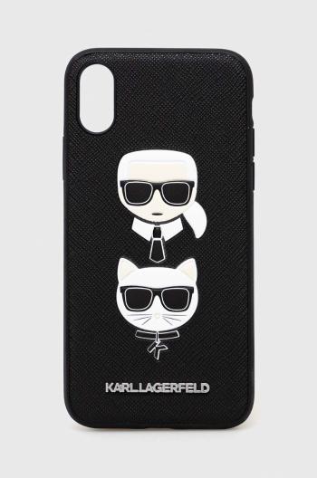 Puzdro na mobil Karl Lagerfeld iPhone X/XS čierna farba