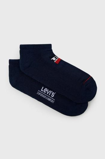 Ponožky Levi's (2-pak) pánske, tmavomodrá farba