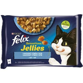 Felix Sensations Jellies s lososom a treskou v lahodnom želé 4× 85 g (7613039778128)