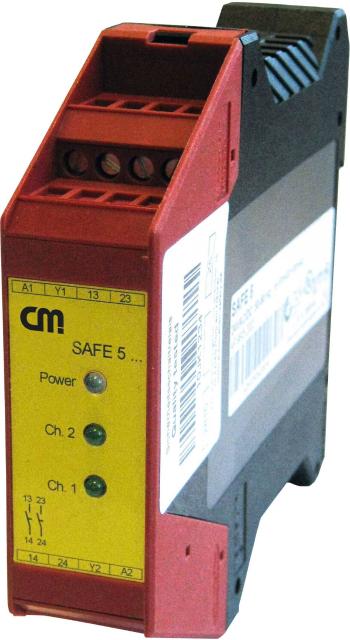 bezpečnostné relé SAFE 5 CM Manufactory Prevádzkové napätie: 24 V/DC, 24 V/AC 2 spínacie   1 ks