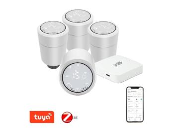 Smart sada termostatických hlavíc a centrálnej jednotky IMMAX NEO 07732C ZigBee Tuya