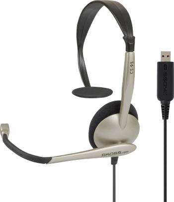 KOSS CS95 headset k PC s USB káblový na ušiach čierna, zlatá