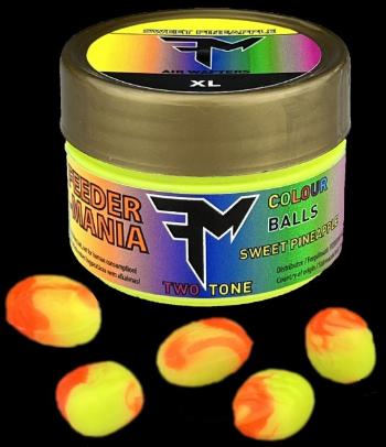 Feedermania colour balls two tone 6 ks xl - sweet pineapple