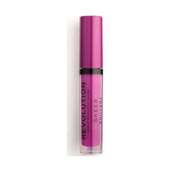 Makeup Revolution  Sheer Brilliant Lip Gloss  Lesky na pery Fialová