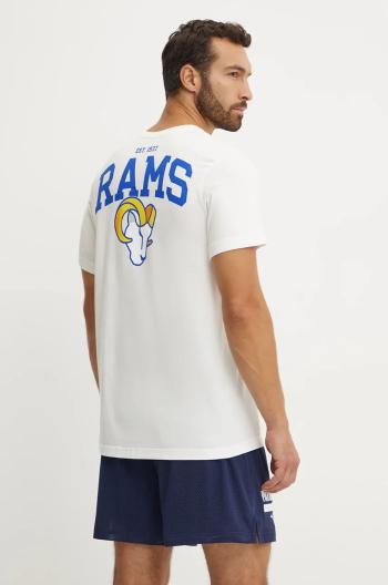 Bavlnené tričko Nike Los Angeles Rams pánske, béžová farba, s potlačou, N199-11K-95-8AB