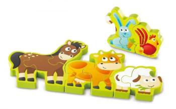 HAPE OBOJSTRANNE PUZZLE FARMA S CISLICAMI /E1628A/