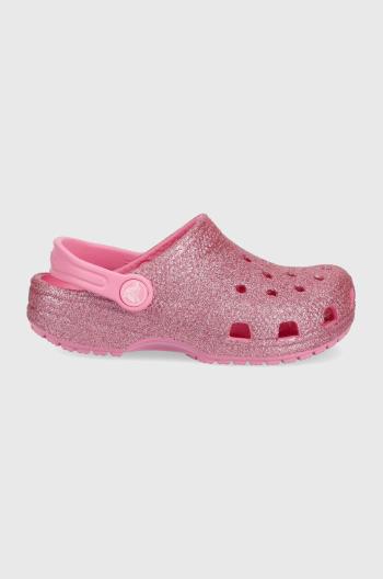 Detské šľapky Crocs fialová farba