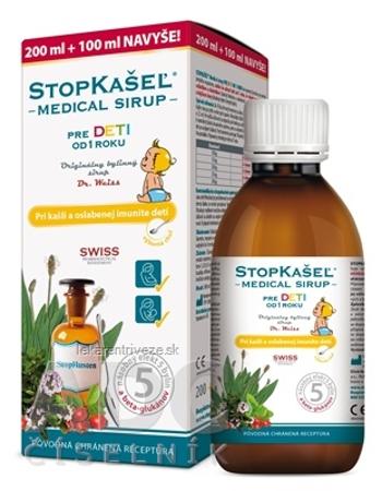 STOPKAŠEĽ Medical sirup OD 1 ROKU (200 ml + 100 ml navyše) 1x300 ml