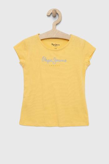 Detské tričko Pepe Jeans Žltá farba