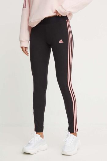 Legíny adidas Essentials dámske, čierna farba, vzorované, JH3715