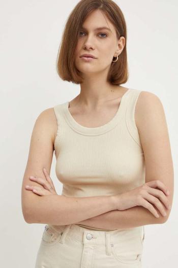 Top Calvin Klein dámsky, béžová farba, K20K207190