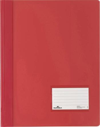 Durable DURALUX 268003 rýchloviazač červená DIN A4 + okienko pre popisok (90 x 57 mm), ochrana proti natrhnutiu, Vnútorn