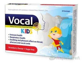 Vocal Kids měkké pastilky s příchutí Jahody 24ks