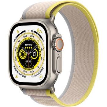 Apple Watch Ultra 49 mm titánové puzdro so žlto-béžovým trailovým ťahom – S/M (MNHK3CS/A)