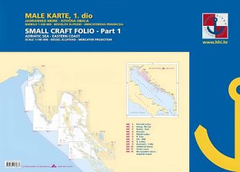 HHI Male Karte Jadransko More/Small Craft Folio Adriatic Sea Eastern Coast Part 1 2022 Námorná mapa, sprievodca