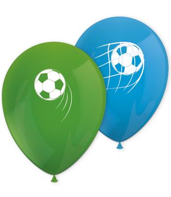Procos Sada latexových balónov - Futbal modré/zelené 8 ks