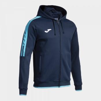 OLIMPIADA ZIP-UP HOODIE NAVY FLUOR TURQUOISE 2XL