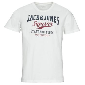 Jack & Jones  Tričká s krátkym rukávom JJELOGO TEE SS O-NECK 2 COL  Biela