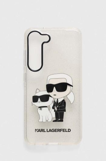 Puzdro na mobil Karl Lagerfeld Samsung Galaxy S23 priehľadná farba