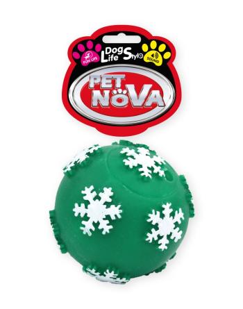 PET NOVA DOG LIFE STYLE Lopta so snehovými vločkami 7,5 cm