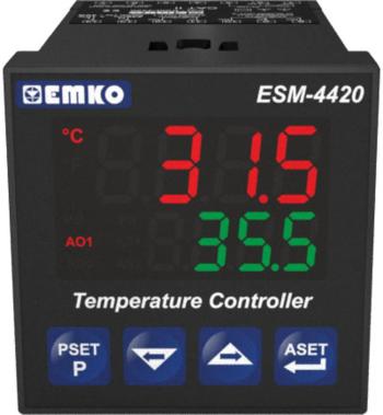 Emko ESM-4420.2.20.0.1/01.02/0.0.0.0 2-bodové, P, PI, PD, PID termostat J, K, R, S, T, Pt100 -200 do 1700 °C relé 5 A, S