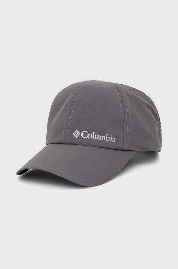 Čiapka Columbia šedá farba, s potlačou