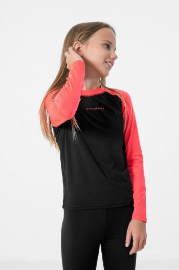 Detský funkčné tričko s dlhým rukávom 4F ružová farba