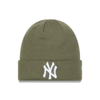 Zimná čapica New Era MLB League Essential Cuff Knit NY Yankees Olive - UNI