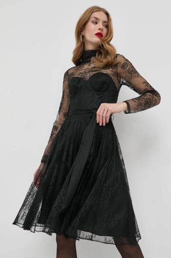 Šaty Marciano Guess čierna farba, mini, áčkový strih