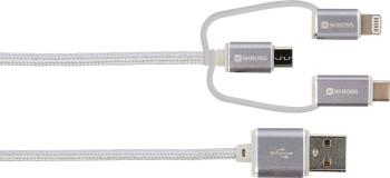 Skross Apple iPad / iPhone / iPod prepojovací kábel [1x USB  - 1x USB-C ™ zástrčka, micro USB zástrčka, dokovacia zástrč