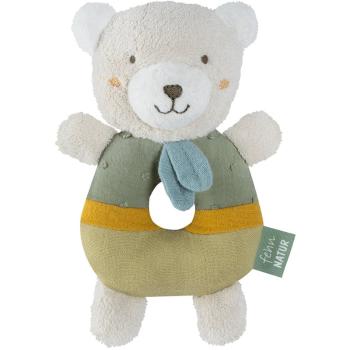 BABY FEHN Soft Ring Rattle Bear hrkálka 1 ks