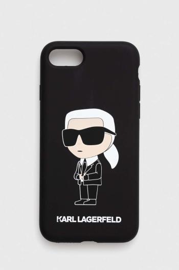 Puzdro na mobil Karl Lagerfeld iPhone 7/ 8/ SE 2020/ SE 2023 čierna farba