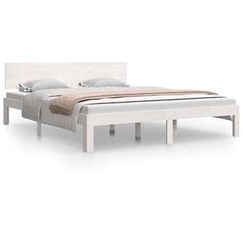 Rám postele biely masívna borovica 160 × 200 cm, 810506